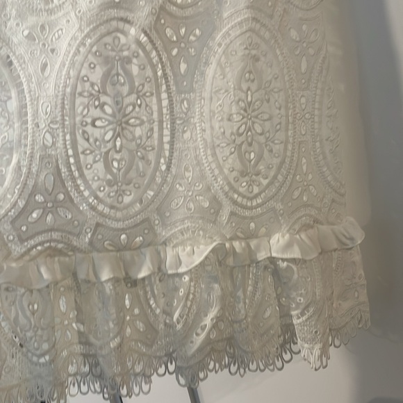 NWT ML Monique Lhuillier - White Mini Shift Dress Lace  Size 2 - Picture 6 of 6
